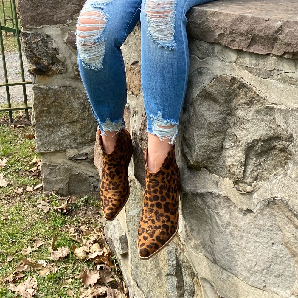 Leopard Print Ankle Boots - Picture 3 of 3